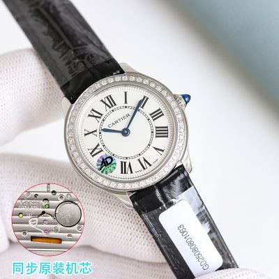 Cartier Ronde Louis 48 Diamonds 29mm 157 Original Quartz Movement Watch